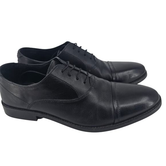 Steve Madden Proctor Leather Oxford Dress Shoes Lace Up Cap Toe Black Mens 11 main image 4